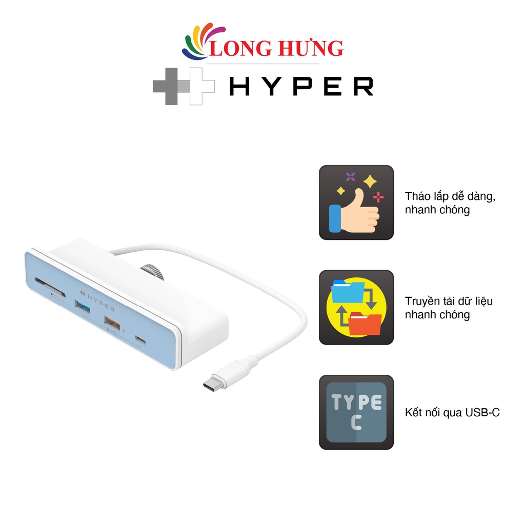 Cổng chuyển đổi HyperDrive 6-in-1 USB-C Hub HD34A8 - Hàng chính hãng | Shopee Việt Nam