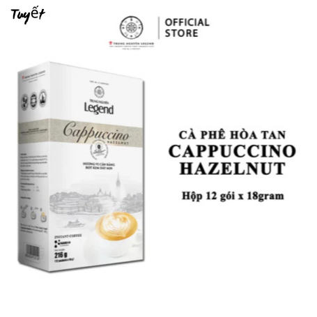 Trung Nguyên Legend Cappuccino Hazelnut 12 Gói x 18g - Cà Phê Hòa Tan Hương Hạt Phỉ Thơm Ngon | Shopee Việt Nam
