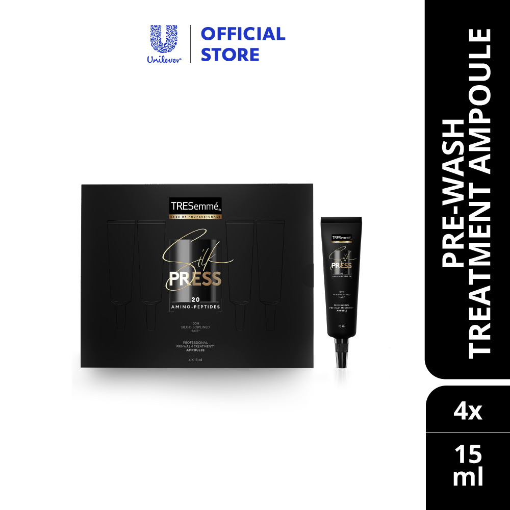 TRESemme Silk Press Pre-Wash Treatment Ampoule 4 x 15ml