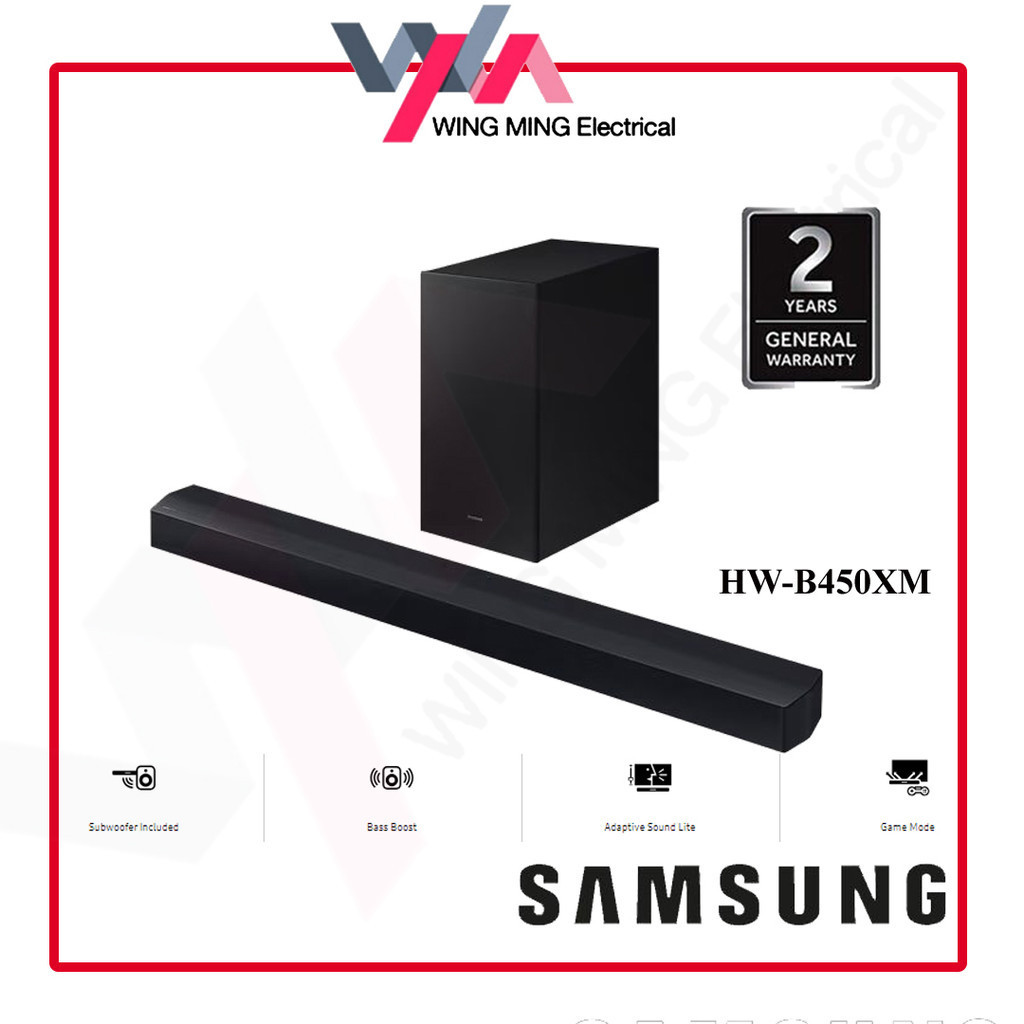 [Deliver KLANG VALLEY|Free Install]2022 Samsung Soundbar HW-B450 HW-B450/XM Speaker Home Audio 音箱 Home Theater 2.1ch