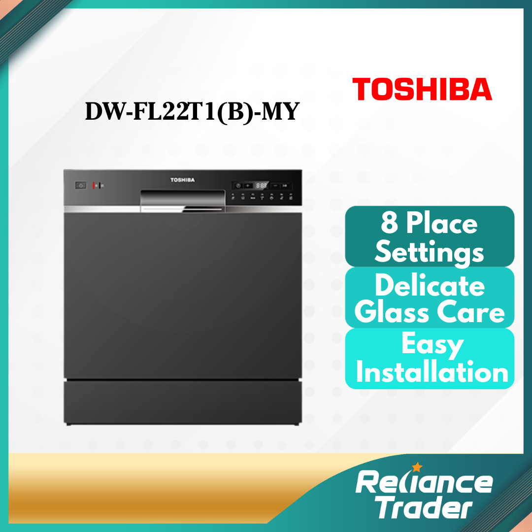 【FREE SHIPPING】Toshiba 8 Place Settings Table Top Dishwasher DW-08T1(S)-MY / DW-FL22T1(B)-MY / Midea WQP8-3802G