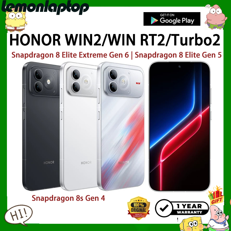 HONOR WIN 2 HONOR WIN RT 2 HONOR WIN Turbo 2 Snapdragon 8 Elite Extreme Gen 6/Snapdragon 8 Elite Gen5/Snapdragon 8s Gen4