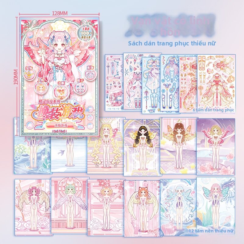 Sweet Cool Bé Gái Sticker Pack New Cute Cartoon High Aesthetic Ins Style Scrapbooking Sticker Book Children DIY Handcraft Educational Toys Creative Bé Gái Heart Notebook Decoration Material Sticker Pack