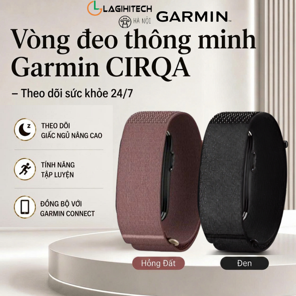 Vòng đeo thông minh Garmin CIRQA – Theo dõi sức khỏe 24/7 – Theo dõi giấc ngủ – Pin lâu-Chính Hãng-BH 2 năm | Shopee Việt Nam