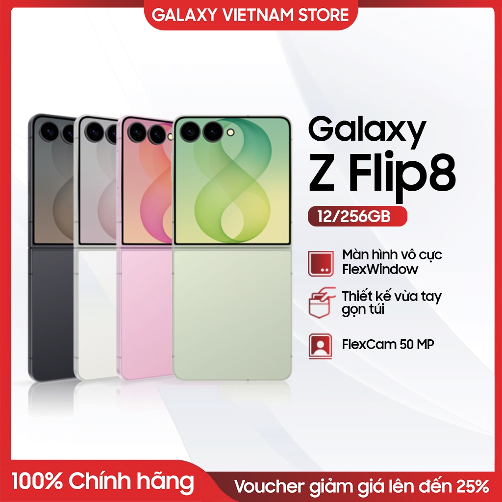 Điện thoại Samsung Galaxy Z Flip8 12/256GB - Flip 8 Bảo hành chính hãng | Shopee Việt Nam