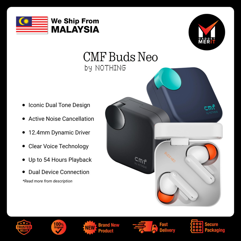 CMF Buds Neo Earbuds | 12.4mm Dynamic Driver | IP55 Water Resistance | Up to 35dB Adaptive ANC