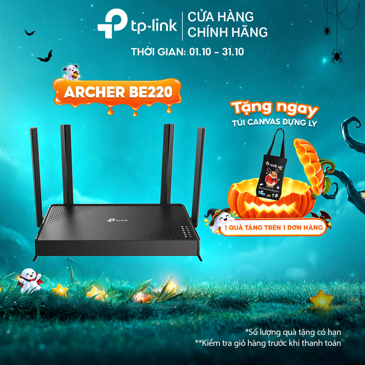 [Hỏa Tốc] Bộ Phát WiFi 7 TP-Link Archer BE220 Băng Tần Kép BE3600