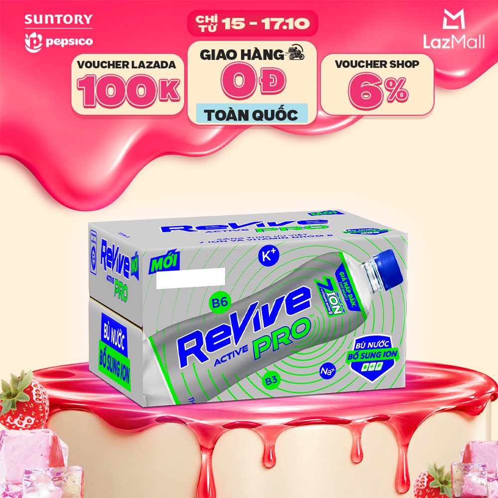 Thùng 24 Chai Nước Điện Giải Thể Thao Revive Active Pro (450ml/chai)