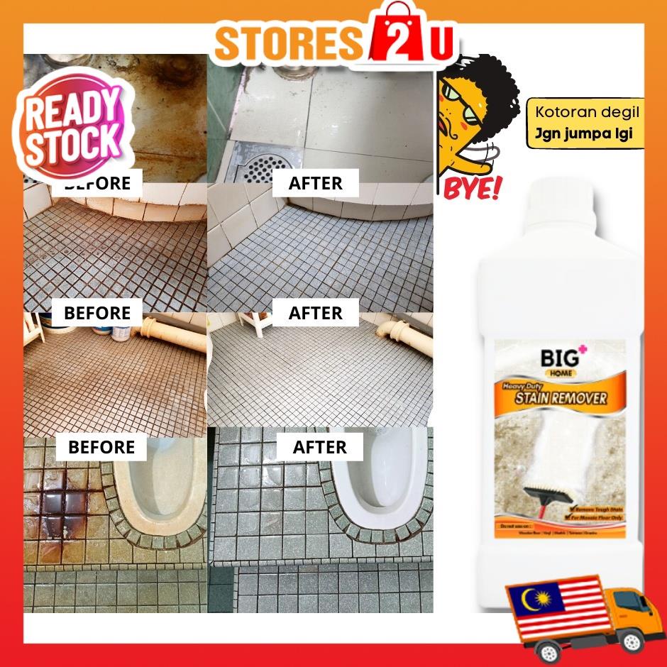 🄞BIG+ Heavy Duty Stain Remover (1000ml) Mosaic Toilet Bathroom Cleaner Pencuci Lantai Mozek Cement Removal Tile Simen