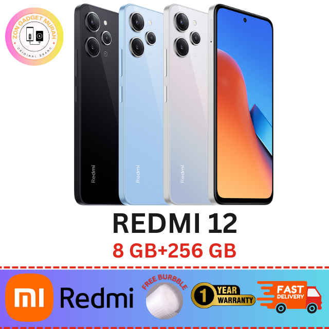 Xiaomi Redmi 12C (6GB RAM+128GB ROM) Smartphone 6.71" display Mediatek Helio G85 -1 YEAR WARRANTY