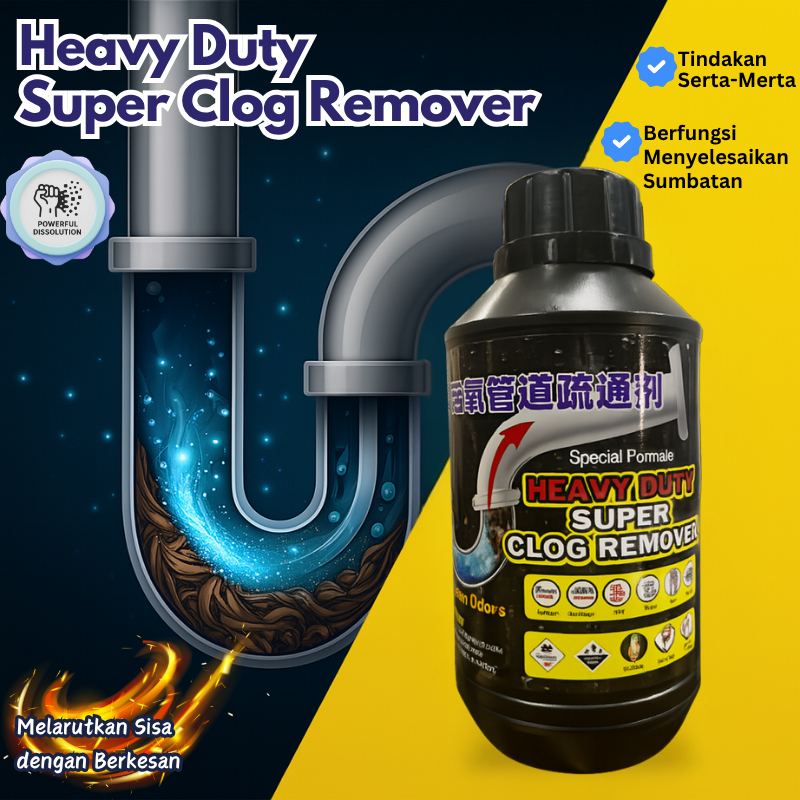Heavy Duty Super Clog Remover (900G) Drain Clog Remover for Toilet & Sink. Sink Drain Cleaner. PENGHAPUS SUMBAT Tandas