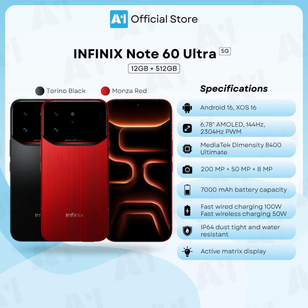 Infinix Note 60 Ultra 5G/X6877 (12GB+512GB) Infinix Malaysia Set