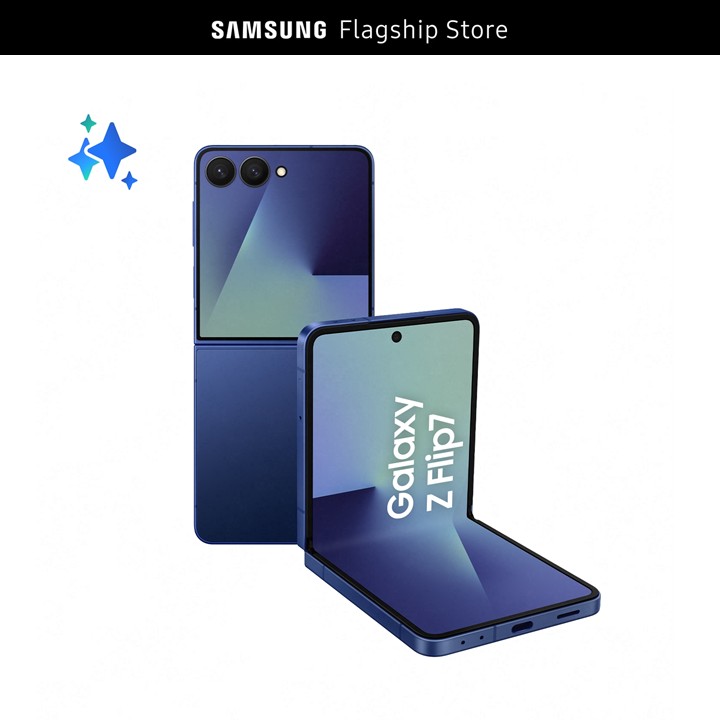 Điện thoại Samsung Galaxy Z Flip7 Điện thoại AI Màn hình ngoài vô cực 4.1" Camera selfie 50MP Mỏng nhất