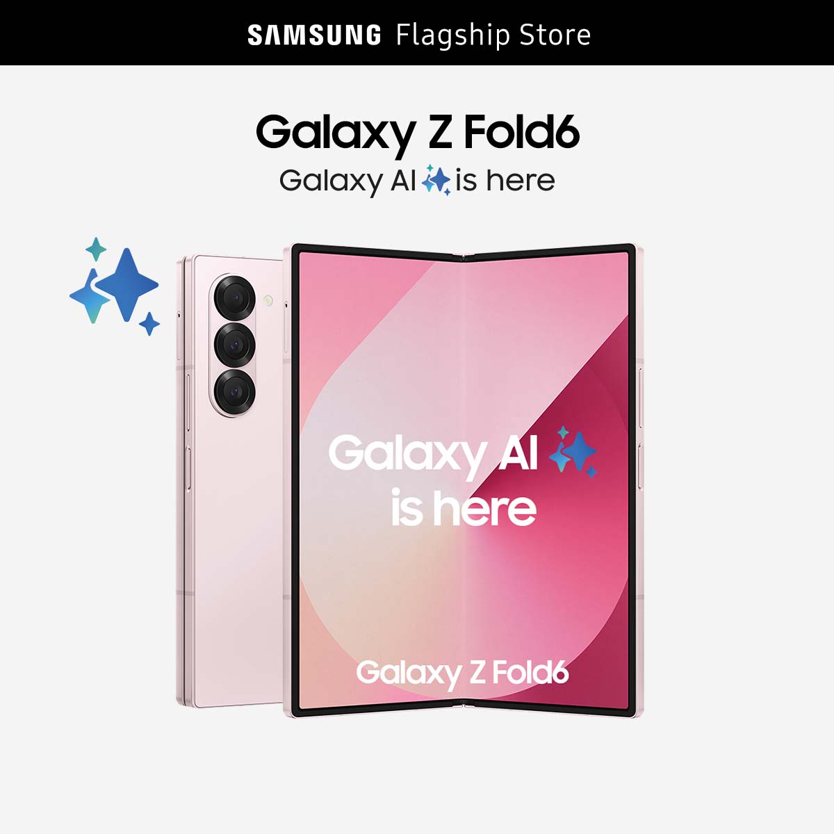 Điện thoại Samsung Galaxy Z Fold6 điện thoại AI màn hình cực đại 7.6" mỏng nhẹ nhất