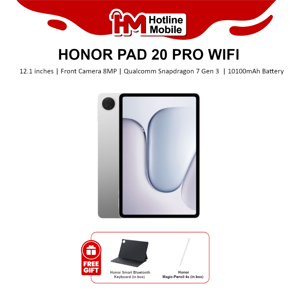 [FREE KEYBOARD & PEN] HONOR PAD 20 PRO WIFI PAPERLIKE EDITION (8GB RAM+256GB ROM) TABLET | ORIGINAL HONOR MALAYSIA