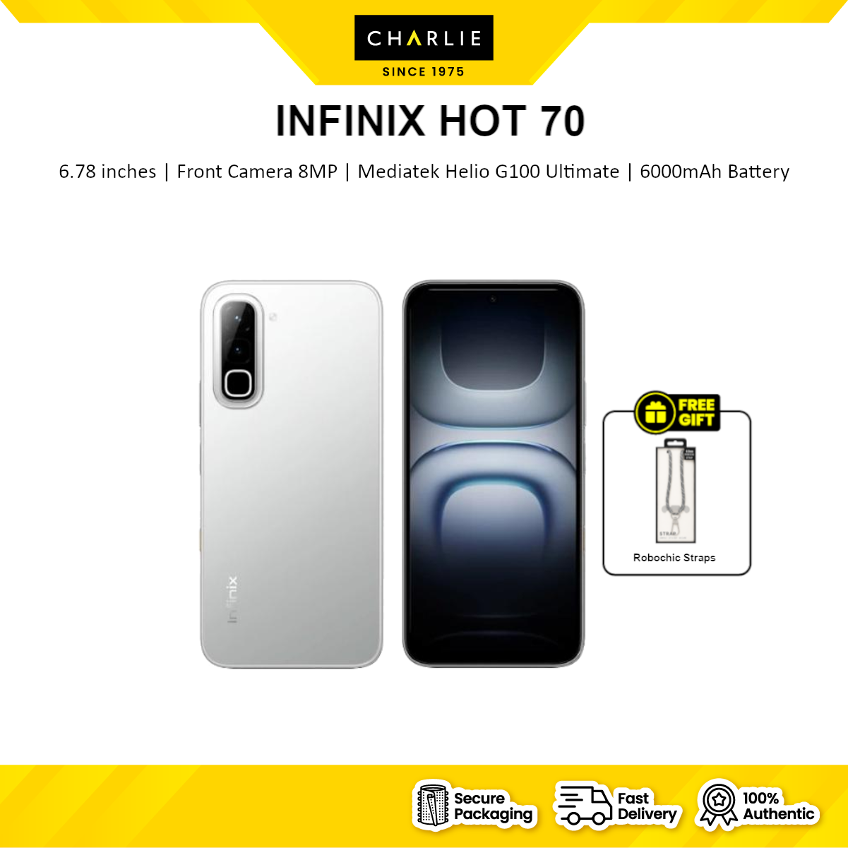 INFINIX HOT 70 SMARTPHONE (6GB RAM+128GB ROM) | ORIGINAL INFINIX MALAYSIA