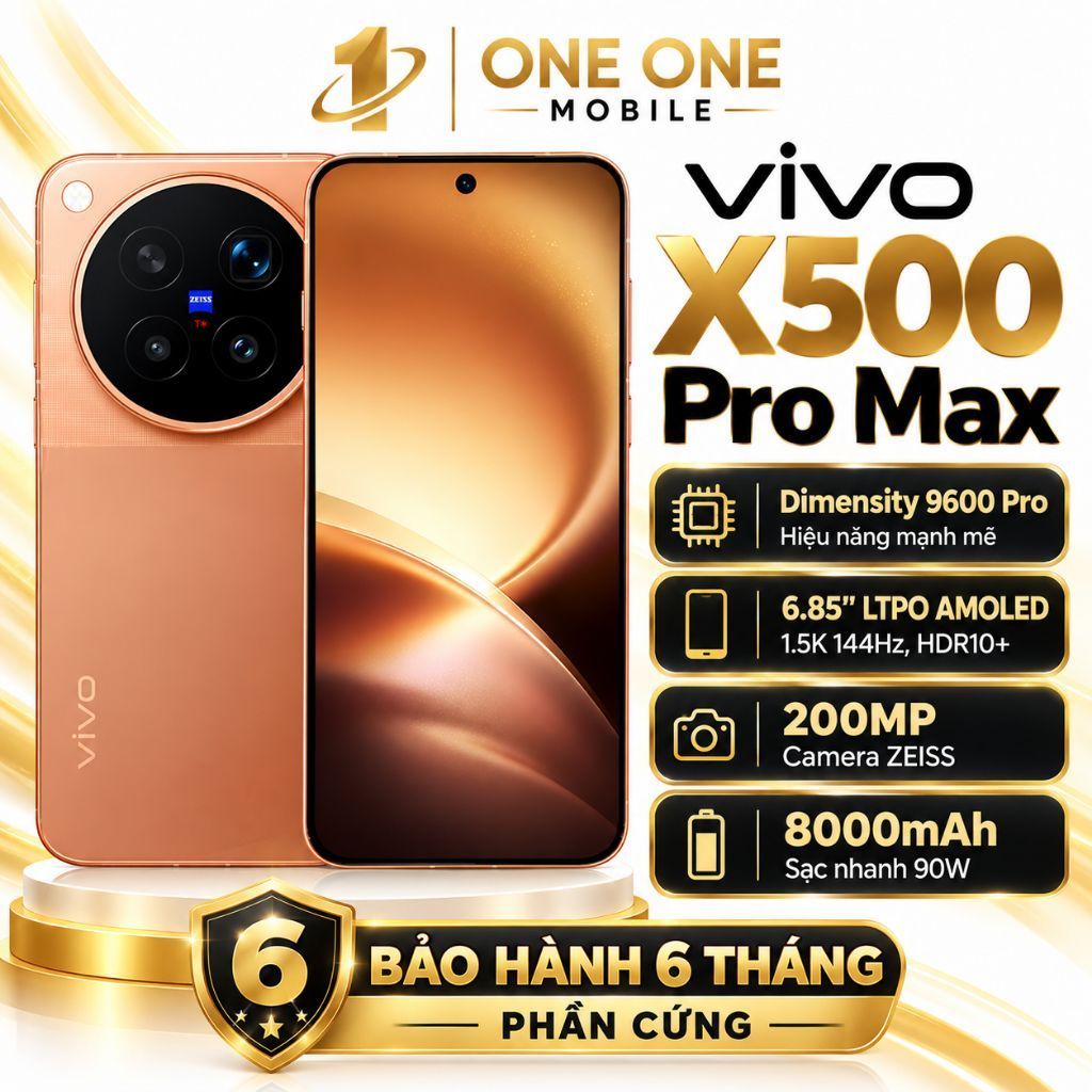 Vivo X500 Pro Max 5G – Dimensity 9600 Pro, Camera ZEISS 200MP, Pin 8000mAh, Màn 144Hz | Shopee Việt Nam