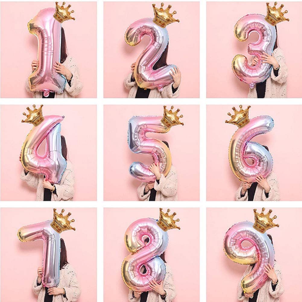 Bộ 2 bong bóng lá nhôm 32 inch hình vương miện trang trí tiệc sinh nhật cho bé | Shopee Việt Nam